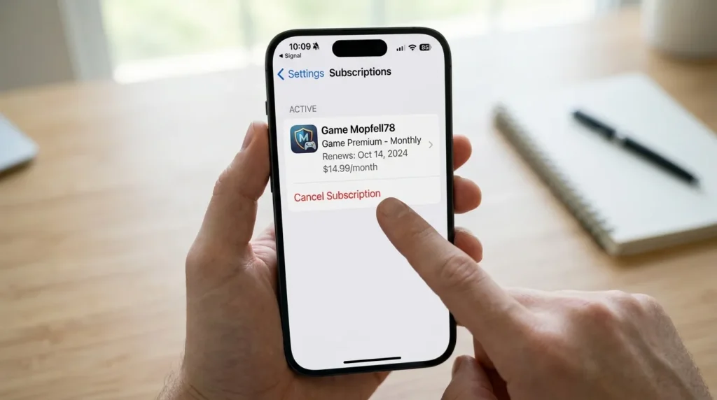 How to Cancel Game Mopfell78 on iPhone or iPad